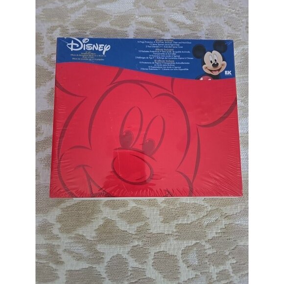 Disney Memories Mickey Mouse Scrapbook Album Red New Sealed 8x8 Pages - Picture 1 of 7